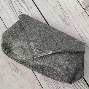 Beauticontrol silver glittery makeup bag evening bag clutch
